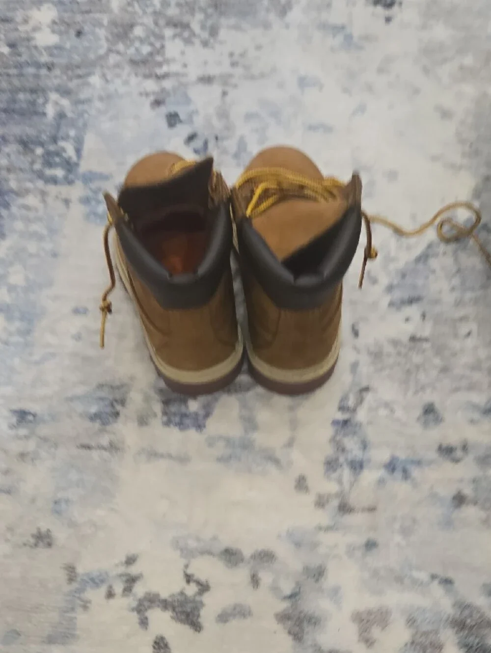 Timberland Kids Tan Wheat Lace-Up Boot with Yellow Accents